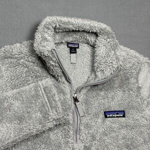 Patagonia Los Gatos 1/4 Zip Fleece Pullover Womens Small Feather Gray Sweater